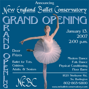 NE Ballet Grand Opening Ad Design