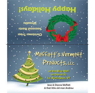 Moffatt's VT Christmas Trees Business Card Design