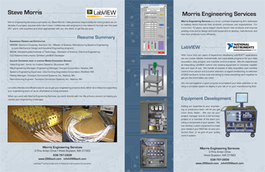 Morris Engineering Bifold Brochure Cover Design