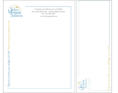 Select Mortgage Letterhead and Envelope Design