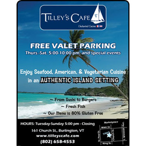 Tilley's Cafe Free Vallet Ad Design