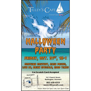 Tilley's Restaurant Halloween Party Ad Design