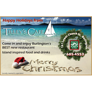 Tilley's Restaurant First Night Ad Design