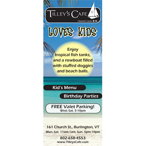 Tilley's Restaurant Kids Advertisement Design