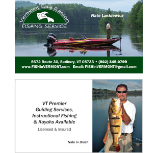 VT LR Fishing Custom Business Card Design