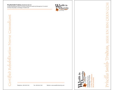 Wealth in Diversity Letterhead Design