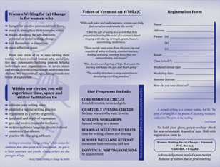 Women Writing for Change Brochure Design Inside