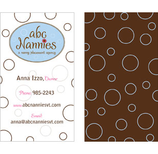 ABC Nannies Business Card Design