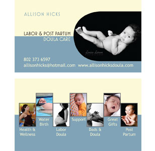 Allison Hicks Doula Business Card Design