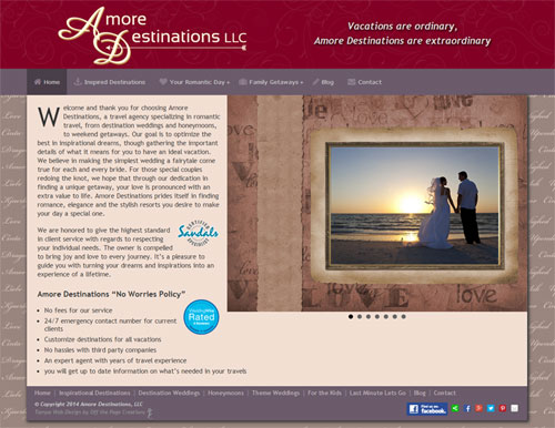 Amore Destinations Website