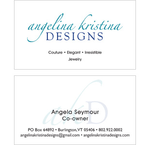 Angelina Kristina Clean Business Card Design