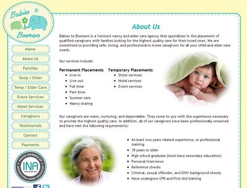 Babies To Boomers Website
