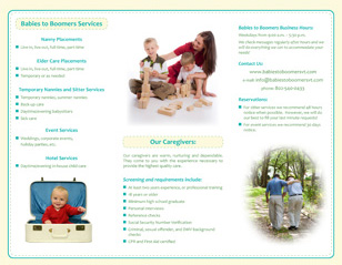 Babies to Boomers Trifold Brochure Design