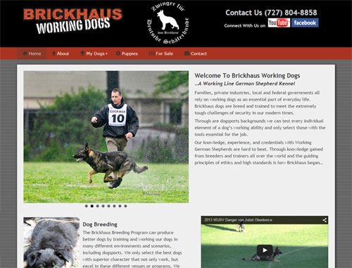 Brickhaus Working Dogs Website