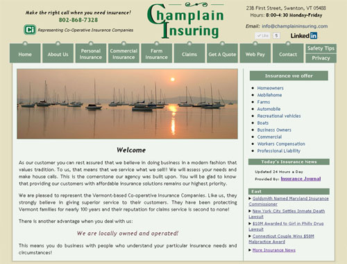 Champlain Insuring Website