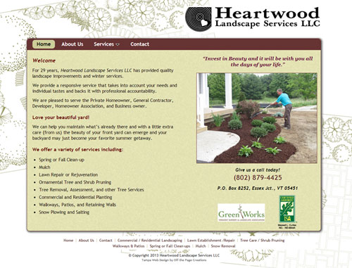 Heartwood Landscaping Website