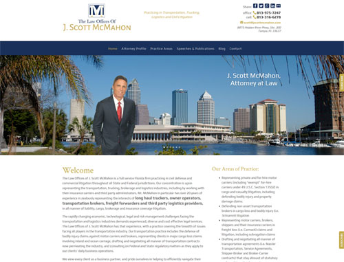 Law Offices of J Scott McMahon Website
