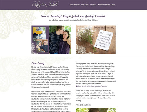 Meg & Jake's Wedding Website