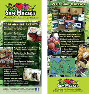 Sam Mazza's Annual Events Rack Card