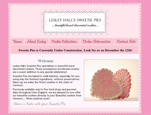 Sweetie Pies Cookies Website