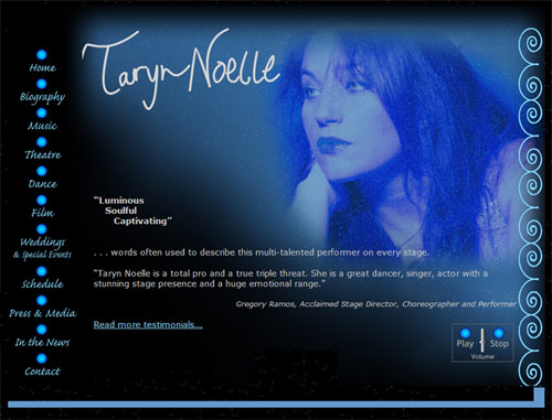 Taryn Noelle, Singer, Website