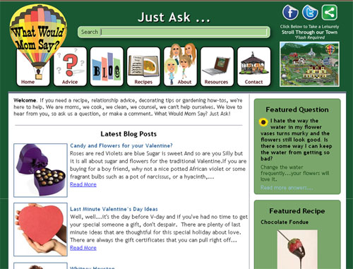 What Would Mom Say Website