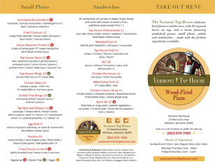 VT Taphouse To-Go Menu Design & Print