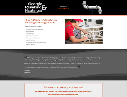 Georgia Plumbing and Heating Website