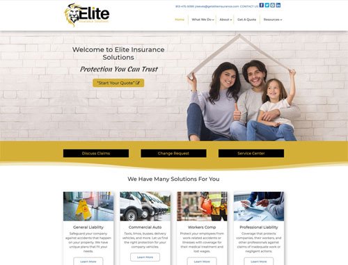 Elite Insurance Website
