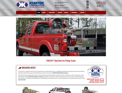 Kimtek Research Brushtruck Website