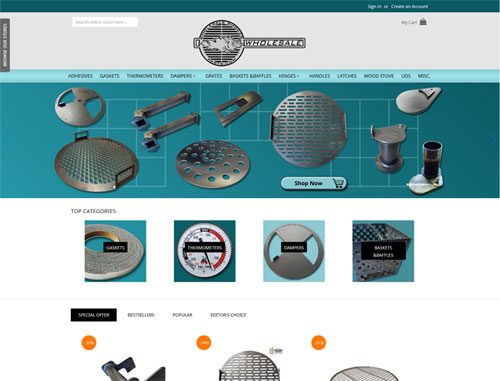Wholesale Smoker Parts Magento Website