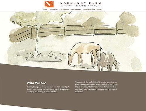 Normandy Farm Horse Boarding Website