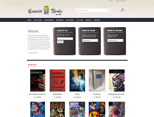 Camelot Books Magento Ecommerce Website