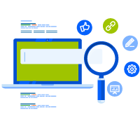 magnifying class and websites being found in search engines