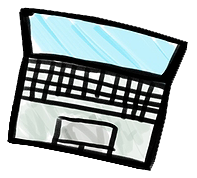 drawing of laptop