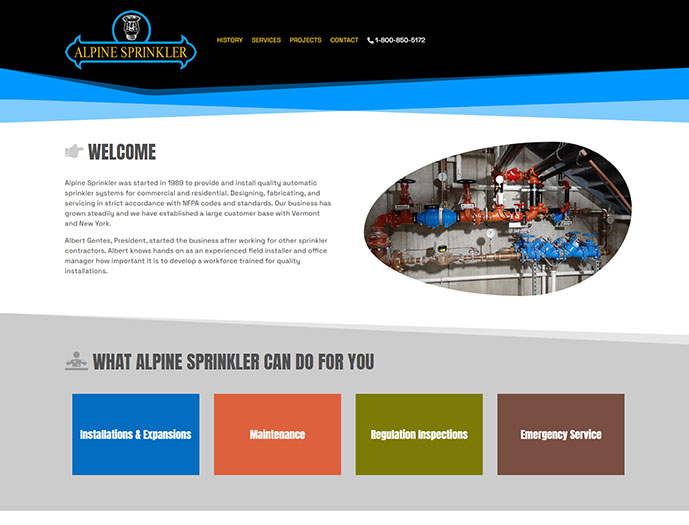 Alpine Sprinklery Systems Website