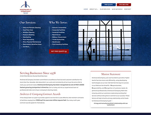 Andrews & Company Cleaning website