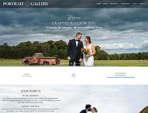 Portrait Gallery Wedding Photography Website