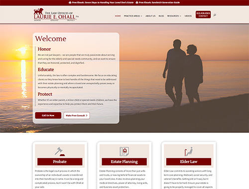 The Law Office of Laurie E. Ohall Website